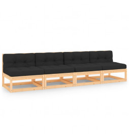 Salon de jardin 4 pcs avec...