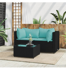 Salon de jardin 3 pcs avec...