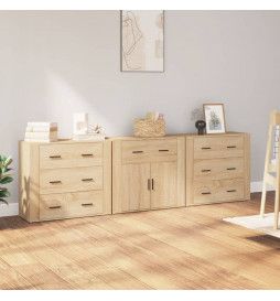 Buffets 3 pcs Chêne sonoma...