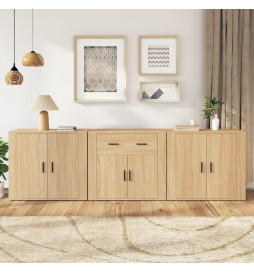 Buffets 3 pcs Chêne sonoma...