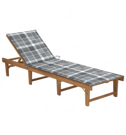 Chaise longue pliable avec...