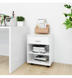Armoire à roulettes Blanc...