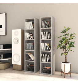 Armoires à CD 2 pcs Gris...