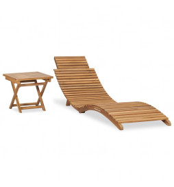 Chaise longue pliable avec...