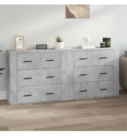 Buffets 2 pcs gris béton...