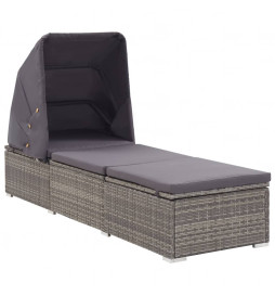 Chaise longue avec auvent...