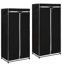 2 pcs Garde-robes Noir...
