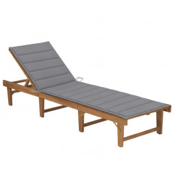 Chaise longue pliable avec...