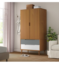 Garde-robe MOLDE Marron...
