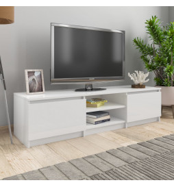 Meuble TV Blanc brillant...