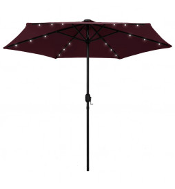 Parasol avec LED et mât en...