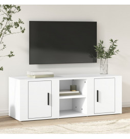 Meuble TV Blanc 100x31,5x35...