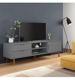 Meuble TV MOLDE Gris...
