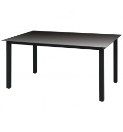 Table de jardin Noir 150 x...