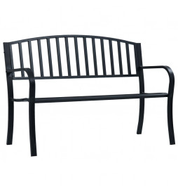 Banc de jardin 125 cm Noir...
