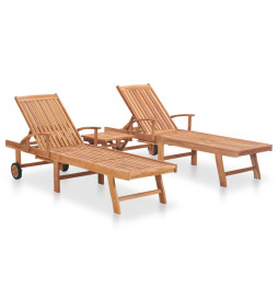 Chaises longues 2 pcs avec...
