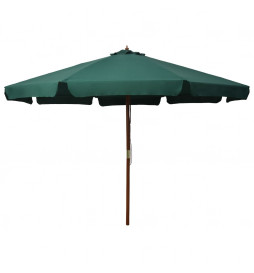 Parasol avec mât en bois...