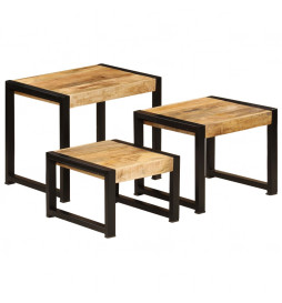 Tables gigognes 3 pcs Bois...