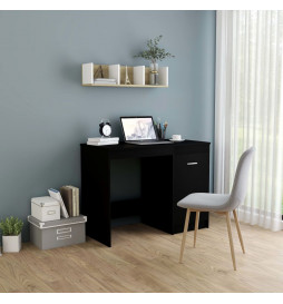 Bureau Noir 100x50x76 cm...