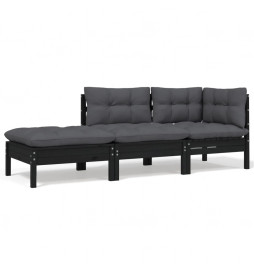 Salon de jardin 3 pcs avec...