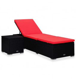 Chaise longue avec coussin...