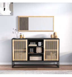 Buffet noir 105x30x65 cm...
