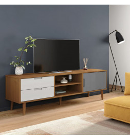 Meuble TV MOLDE Marron...