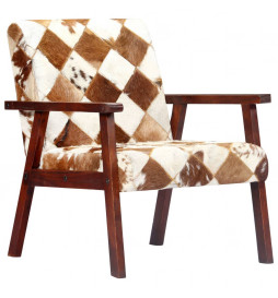 Fauteuil Blanc et marron...
