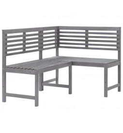 Banc d'angle de jardin Gris...