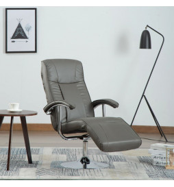 Fauteuil TV Gris Similicuir