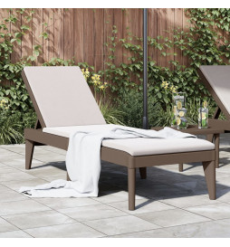 Chaise longue marron...
