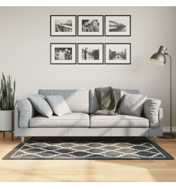Tapis lavable noir et blanc...