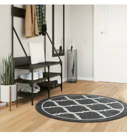 Tapis lavable noir et blanc...