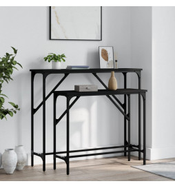 Tables console 2 pcs noir...