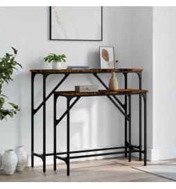 Tables console 2 pcs chêne...