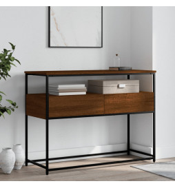 Table console chêne marron...