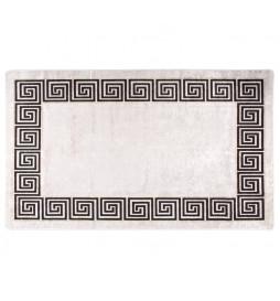 Tapis lavable blanc et noir...