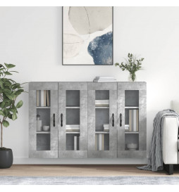 Armoires murales 2 pcs gris...