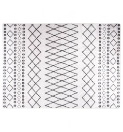 Tapis lavable noir et blanc...