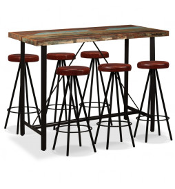 Ensemble de bar 7 pcs Bois...