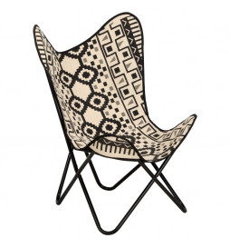 Chaise papillon Toile imprimée