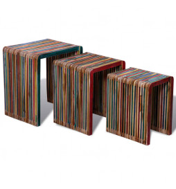 Table gigogne 3 pcs Teck...