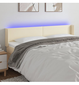 Tête de lit à LED Crème...