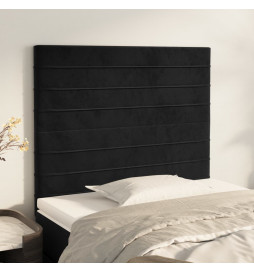 Têtes de lit 2 pcs Noir...