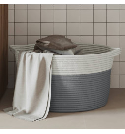 Panier de rangement gris et...
