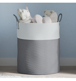 Panier de rangement gris et...