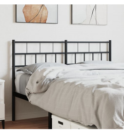 Tête de lit métal noir 135 cm
