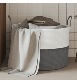 Panier de rangement gris et...