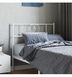 Tête de lit métal blanc 100 cm