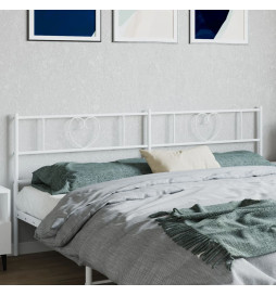 Tête de lit métal blanc 180 cm